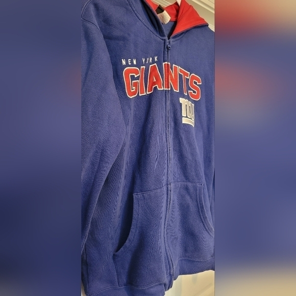 New York NY Giants NFL Team Apparel Full Zip Up Hooded Sweatshirt Youth XL 18 - Picture 4 of 11